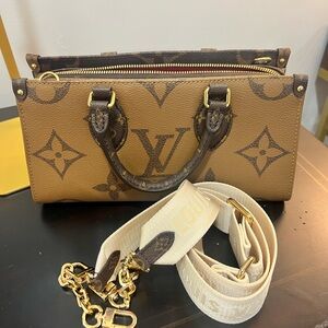 Louis Vuitton mono reverse crossbody/top handle ON THE GO Bag